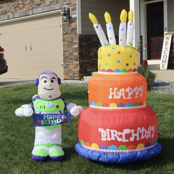 Buzz-Light Year with Birthday Cake