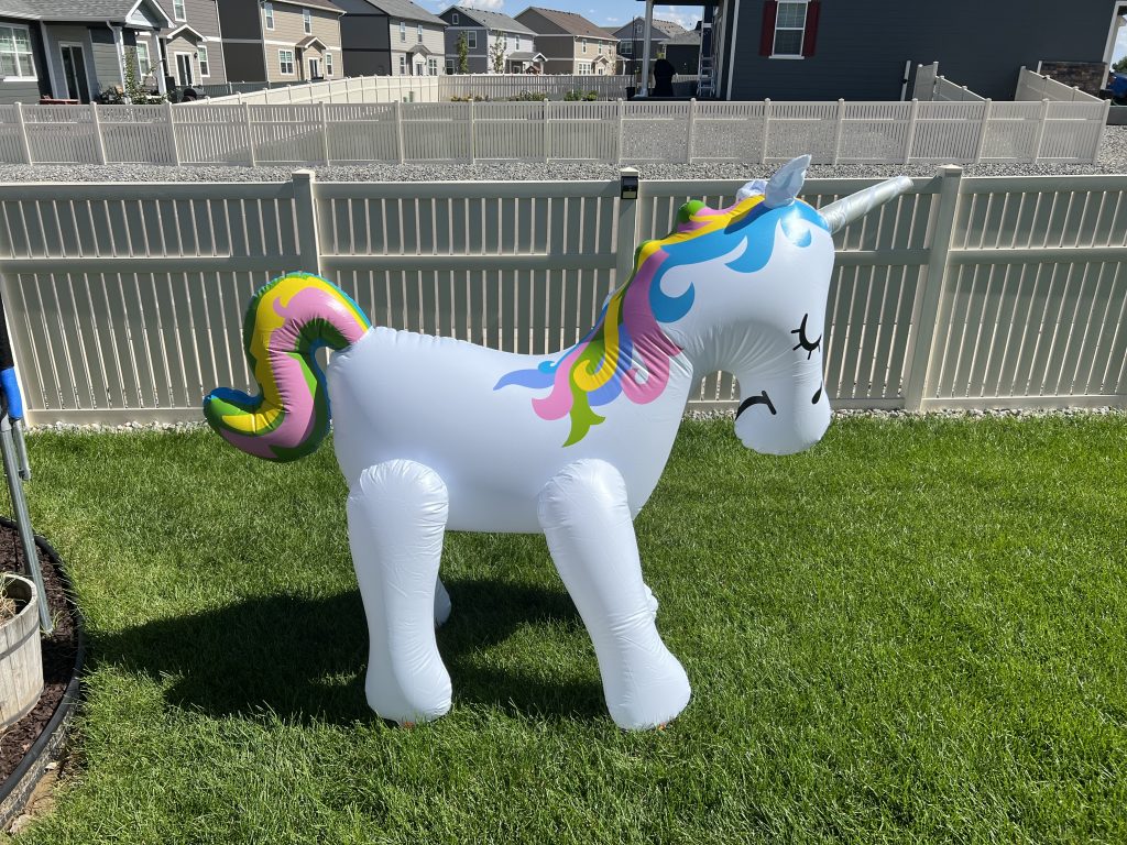 Unicorn with Optional Sprinkler – Yardables USA